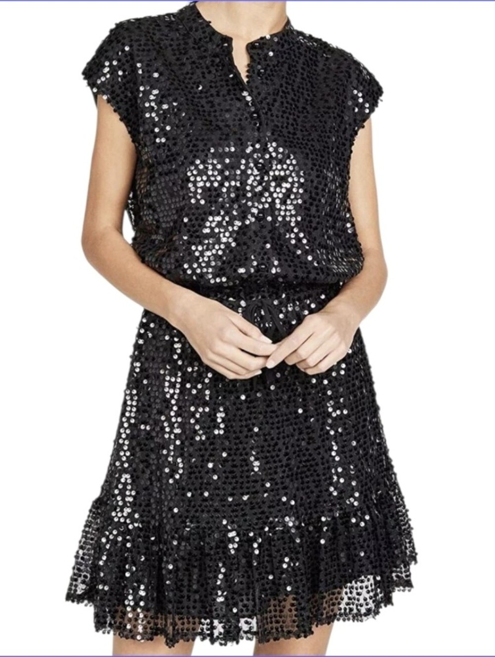 Rebecca Minkoff ($295) Hailey Dress Black Sequins All Over